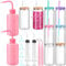 HCEWSBFD 16 Pcs Snow Globe Tumbler Supplies Including 16 oz Plastic Snowglobe Cups with Lids and Straws Squeeze Bottle Bent Spout Syringe Tweezers Funnels for Glitter Snow Globe DIY Craft Gifts