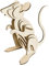 Pebaro 852/3L Holzbausatz Maus Lasercut, 3D Puzzle, Holzpuzzle
