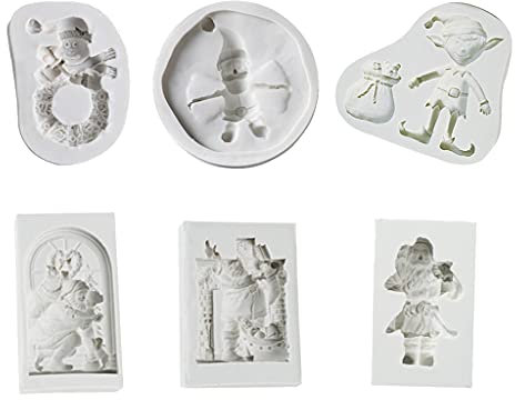Stampi quadrati natalizi in silicone per cioccolatini, fondente, torte, strumenti da forno, grandi amanti della cottura