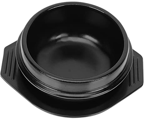 VALICLUD Bibimbap Keramiktopf mit Untersetzer Schmortopf Hitzebeständig für Herd und Backofen mit Doppeltem Griffschutz Geeignet für Suppen und Eintöpfe