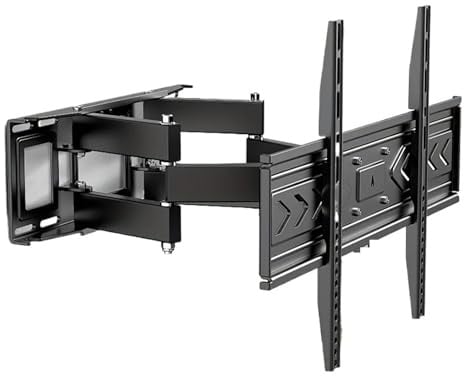 Support Mural For Téléviseurs LED, LCD Et OLED De 32 À 70 Pouces, Double Bras Pivotant, Extensible, Inclinable Et Rotatif.