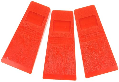 DIYEAH Lot de 3 Coins D'abattage Forestier en Plastique Orange 5 Pouces, Outils de Bûcheronnage à Pointes pour Coupe d'arbre, Contrôle Directionnel et Élargissement de Coupe, Accessoires