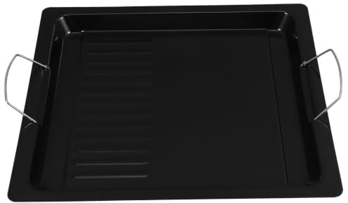 HINTRMENT Bandeja para Barbacoa de Hierro Recubrimiento Antiadherente, Plancha Multifuncional para Asar al Aire Libre en Fiestas y Reuniones