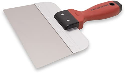 Marshalltown Taping Knife, Stainless Steel, DuraSoft Handle, 3508SD | Tempered Stainless Steel Blade, Aluminum Backing Plate, DuraSoft Handle, 8 x 3 Inch, Feathers Drywall Mud, 3508SD