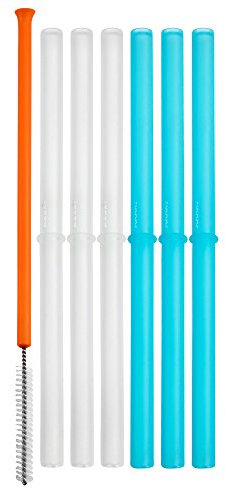 TOMY BOON SNUG B11216 – 6 Reusable and Adaptable Baby Straws, 100% Silicone, BPA-Free Straws, Accessories for Babies from 12 Months