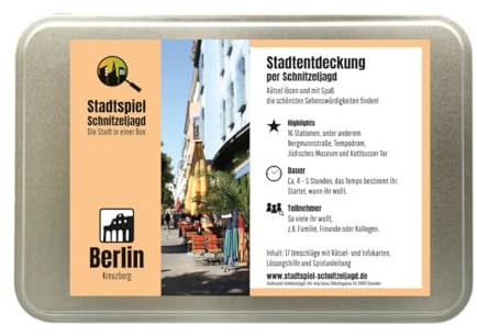 Stadtspiel Schnitzeljagd Berlin Kreuzberg - Entdeckertour | Stadtrallye durch Kreuzberg – ideales Erlebnisgeschenk für Touristen & Einheimische, perfekt für Teamevents