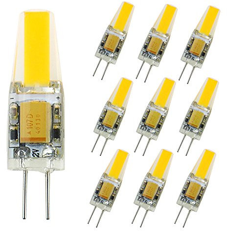 Confezione da 10, Pocketman G4 LED Lampada 12v AC/DC COB Led Lampadina 1.5W 2W Freddo Bianco 360 Angolo d'apertura