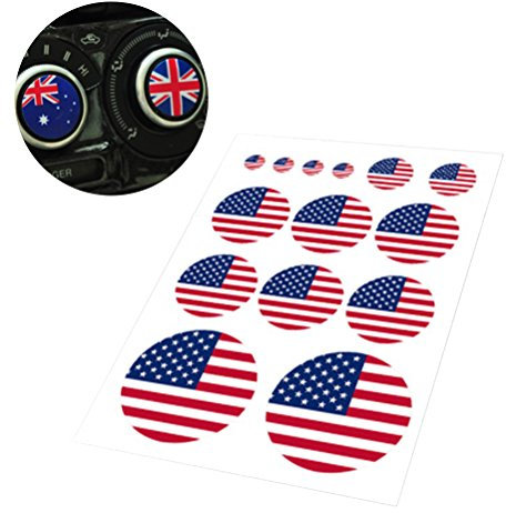 BESTOYARD Amerikanische Flagge Aufkleber patriotischen Aufkleber USA Aufkleber für Vinyl Auto Aufkleber Aufkleber (runde Form)