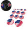 BESTOYARD Amerikanische Flagge Aufkleber patriotischen Aufkleber USA Aufkleber für Vinyl Auto Aufkleber Aufkleber (runde Form)