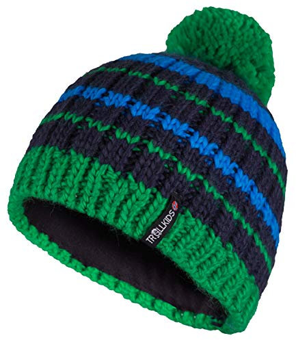 Trollkids Kinder Hafjell Bommelmütze, Marineblau/Mittelblau/Grün, Größe 6-12 Years;52-56cm