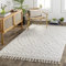 Livabliss Pristina Boho Teppich für Wohnzimmer und Schlafzimmer - 160x213 cm, Geometrisches Muster, Skandinavisch Modern in Creme