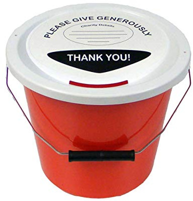 ECL 6 Charity Money Collection Buckets 5L - Red