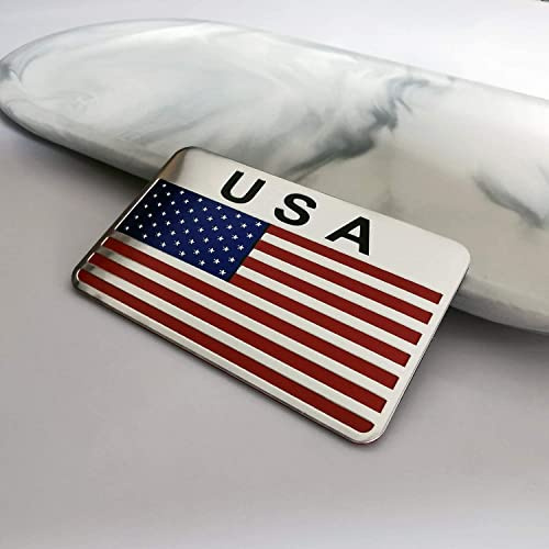 [Lot de 2] Hirondelle Bleue® Sticker métal drapeau américain USA compatible avec moto Harley Davison Voiture Camion, Vendeur Français, Livraison Gratuite