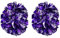 VIFER Pom Poms Cheerleading, 2 Stück, Cheerleader, Aerobic, Pompoms, Metallic, Blumenkugeln, Pompons, für Tanz, Party, Sport, Schule, Wettbewerb