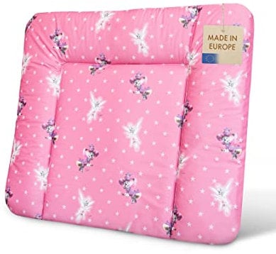 pic Bear Wickelauflage - hochwertige OEKO-TEX Wickeltischauflage - pflegeleichte Wickelunterlage - Auflage Wickelkommode - 85 x 72 cm - Sterne Pink