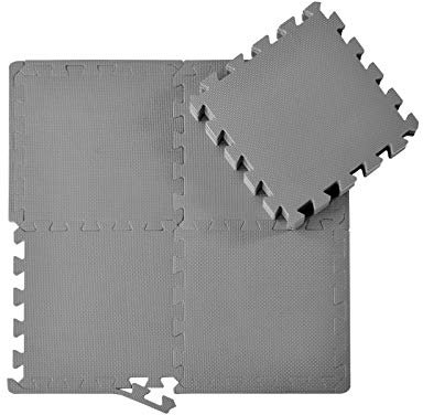 Mocosy 1 'x 1' (30cm x 30cm Tappetini ad Incastro | Tappetino in Morbida Schiuma | Tappetino da Gioco | Tappetino da Palestra (Grigio 18 Pezzi)