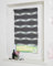 DECOLIA by Garesa Duo Rollo - Doppelrollo Klemmfix ohne Bohren 110 x 150 cm, Anthrazit Wellendesign - Fenster Sichtschutz und Lichtschutz, Mit Kettenzug