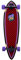 Santa Cruz er Rad Dot Pintail Factory Komplettes Skateboard, Multi, 84 cm