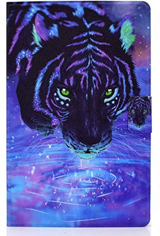 Bspring Custodia per Samsung Galaxy Tab A7 Lite 8,4 Pollice 2021 Cover SM-T220/T225 Folio Covers a Libro Stile Portafoglio con Funzione di Supporto PU Pelle Custodia Protettiva,Leone