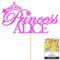 Personalised Birthday Princess Glitter Cake Topper- Pink Any Custom Name Glitter Cake Decoration and Sprinkles - Happy Birthday Decorations - Personalised Toppers for Cakes by Cakeshop