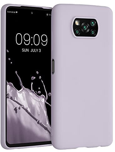 kwmobile Funda para Xiaomi Poco X3 NFC/Poco X3 Pro Carcasa - Ultrafina de TPU y Silicona con Bordes elevados anticaídas - Lila