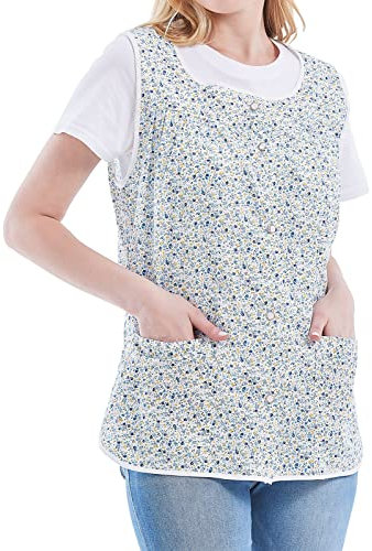 Nanxson Schürze Küchenschürze Muster Druck Reiniung Hausarbeit Krankenhaus Arbeitsschürze mit Taschen