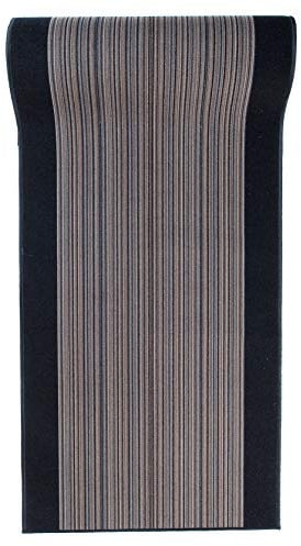 Mazovia Läufer Flur 80x1500cm Anthrazit Grau Klassisch 90er-Retro Weich | Teppichläufer für Küche Waschküche Schlafzimmer Rutschfest Wetterfest Pflegeleicht Gummiunterseite Kurzflor Verkauf pro Meter