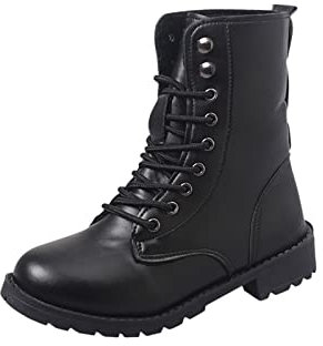 Stivaletti Neri con Borchie Biker con Tacco Scarpe Comodi Eleganti da Stivali Pioggia Donna Stivaletti Pioggia Gomma Stivaletti Pioggia Gomma Rain Boots