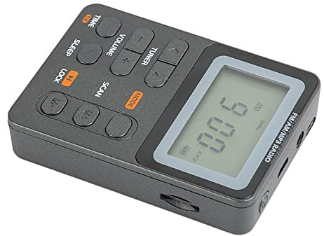 Radio Portable AM ​​FM, Radio Stéréo Walkman à Réglage Numérique de Poche, écran de Verrouillage des écouteurs à Batterie Rechargeable, pour la Randonnée, la Marche, Le Jogging