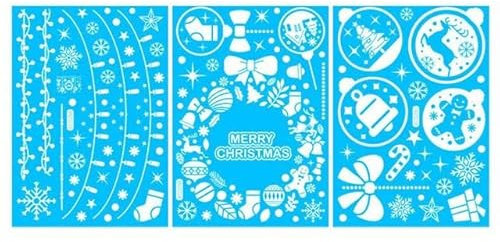 Weihnachts-Fenster-Aufkleber, Weihnachts-Spiegelaufkleber, Weihnachts-Fensterdekoration, Weihnachtskugel-Weihnachtskranz, Italien