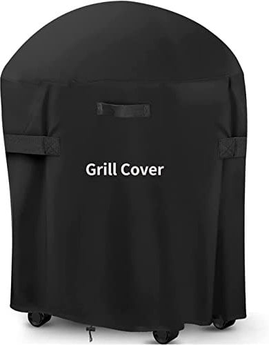76,2 cm runde Grillabdeckung, BBQ-Grillabdeckung, Kamado-Abdeckung, Fassabdeckung, passend für Smoker-Grills, Holzkohlegrills, Kamado-Grills, Gasgrills, vertikale Feuerstelle, Outdoor,