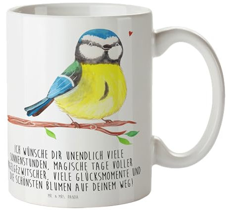 Mr. & Mrs. Panda Tasse Vogel Blaumeise - Ostergeschenke, Osterdeko, Geschenk, Teebecher, Tasse Sprüche, Büro Tasse, Osterhase, Osterdeko, Ostern,