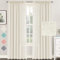 iyoimono 2er Set Sheer Voile Vorhänge Elfenbein Weiß Halbtransparent Gardine aus Voile Baumwolle Leinen Ösenschal Transluzent Vorhänge für Schlafzimmer Bauernhaus Wohnzimmer 132 X 243 cm (B x H)