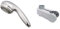 Aqualisa Varispray adjustable shower head - Chrome & 910599 Pinch Grip Sliding Shower Handset Holder, White, 25mm