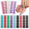 Prasacco 12 Sheets Nail Polish Strips Glitter Nail Wraps Solid Color Nail Polish Stickers Stick On Full Nail Wraps Self Adhesive Nail Polish Decals Manicure Tips Decorations for Women Girls