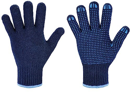 Stronghand HandschuhMan. 3 Paar Grobstrick Arbeitshandschuhe mit Noppen für optimalen Griff Gr. 7 bis 11 (Größe 8/M)