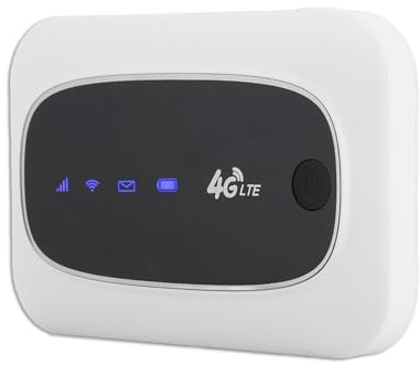 Plyisty Tragbarer Hotspot, Kabelloser Mobiler 4G-WLAN-Modem-Router für Europa und Asien, Unterstützt 10 Geräte, Chipsatz (White)