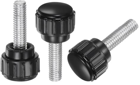 QUARKZMAN 20 Stück Rändelschraube mit Gewinde M5 x 15mm Rundkopfschraube Rundgriffschraube Rundgriffbolzen Klemmknöpfe 14mm Handknöpfe Daumenschrauben Spannschraube für Industrie Maschine
