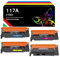 Tonerkartusche kompatibel mit HP 117A Color Laser 150nw MFP 179fnw 178nw 150a 178nwg 179fwg 179 178 150 W2070A W2071A W2072A W2073A Drucker (Schwarz Cyan Gelb Magenta 4 Stück Pack) (Lbun) 4 Farben)