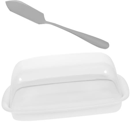 VINTORKY Caja Para Guardar Queso y Mantequilla Recipiente Transparente Con Tapa Para Refrigerador Para Almacenamiento De Mantequilla Cocina