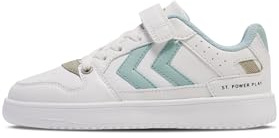 Hummel Unisex Kinder St. Power Play Jr Sneaker, White Turquoise, 32 EU
