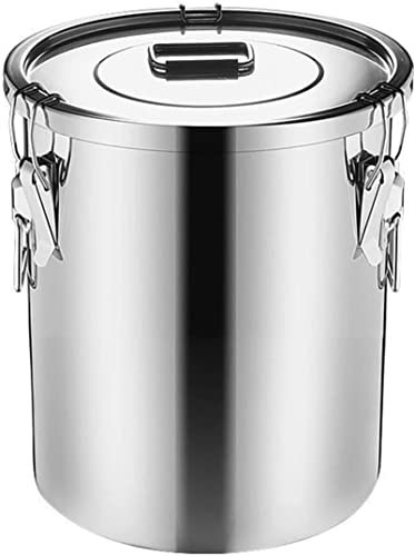 Bidon à Lait 11L-140L avec Couvercle scellé, Seau à Lait en Acier Inoxydable 304, pichet à Eau, Bouteille de Seau à vin, réservoir de Transport de Lait hermétique, boîte à thé, Bar