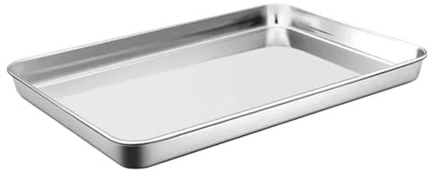 Backblech, rechteckig, Backblech, Backblech, antihaftbeschichtet, Backbleche aus Edelstahl, für Haus, Küche, Grill, Backen, Braten