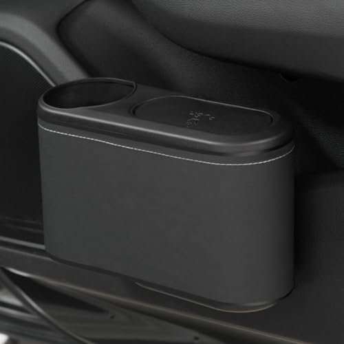 SXLGDW Auto Mülleimer,kompatibel mit Bentley Mulsanne Continental Flying Spur,Mülltonnenbox,1-Black