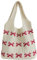 DKIIL NOIYB Gestrickte Umhängetasche Gehäkelte Einkaufstasche Herz Handtasche Hobo Bag Strick Tragetasche Häkeltasche Herz Strandtasche Tote Bag Teenager Mädchen Shopper Tasche (B3-Rot)