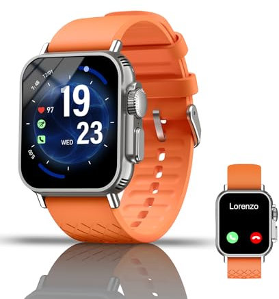 Generico Smartwatch Uomo Donna, con Effettua/Risposta Chiamate, con Contapassi/Sonno, Orologio intelligente, Chiamata Bluetooth, con Contapassi, per iOS Android