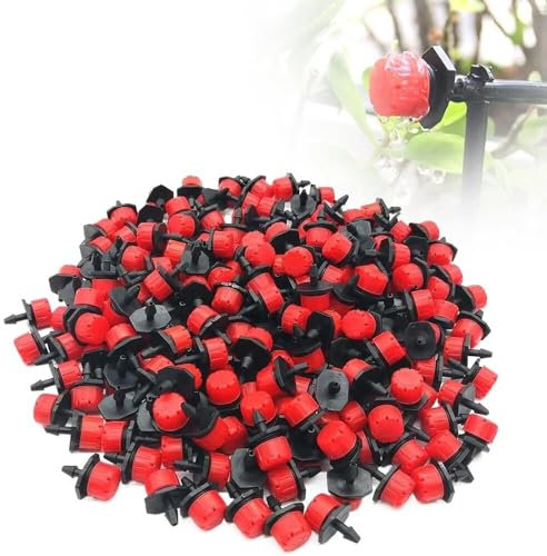 Aspersores de goteros de riego Ajustables, nuevos goteros de riego Ajustables for Tubos de riego por Goteo, emisores de riego por Goteo de 1/4 for Sistema de riego(Size:300 PCS)