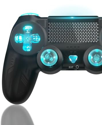Bonacell Wireless Controller für Ps-4 Dual Vibration Kabellose Gamepad mit Turbo und 3.5mm Audio Jack/LED/Touch Pad für P-s4/Pro/Slim/Pc