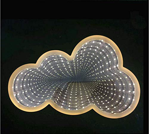 3D-Spiegel, Wolken-Unendlichkeitsspiegel-Tunnellicht, LED, LEDt 3D-Spiegellicht-Tunnelspiegellicht Weihnachten, für Weihnachtsfeier-Dekoration, Heimdekoration