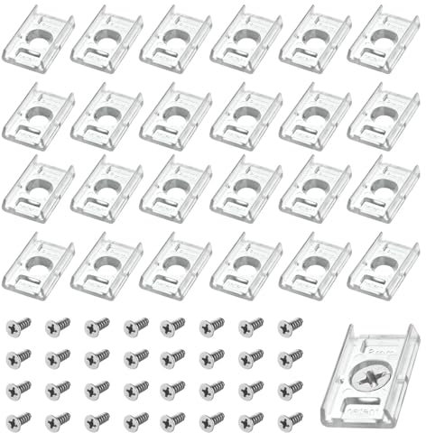 110 pezzi di fissaggio per strisce LED, 10 mm, supporto per striscia di luci LED, clip di montaggio con 110 viti per impermeabili o non impermeabili, strisce LED 5050